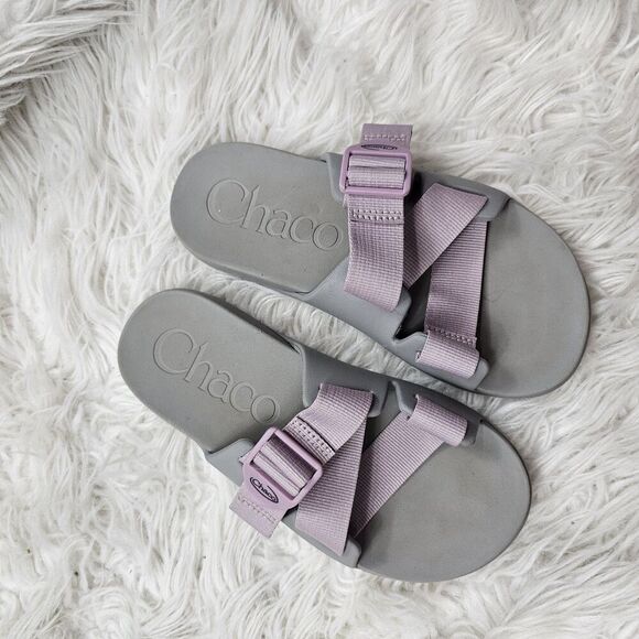 Chaco Women's CHILLOS Slide Sandal, Solid Mauve Violet 5M - Picture 1 of 6